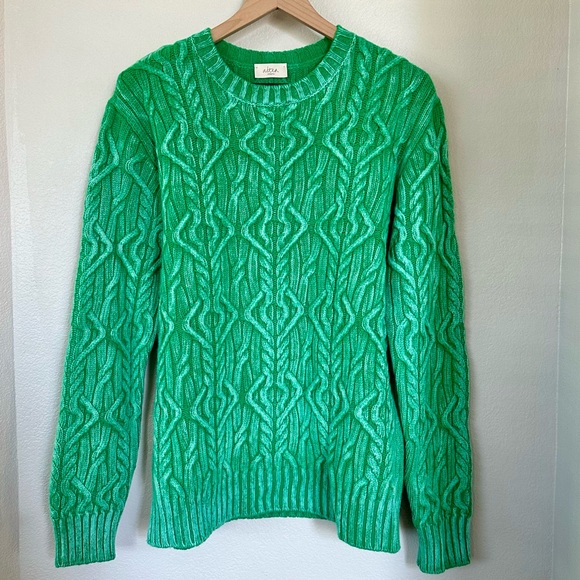 ALTEA NWT XL Gestrickter Pullover Sweater • Italy • Maglia Girocollo Treccia - Picture 4 of 14